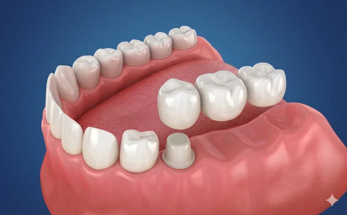 Natural-looking dental bridge