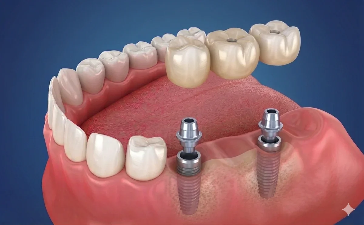 Natural-looking dental bridge