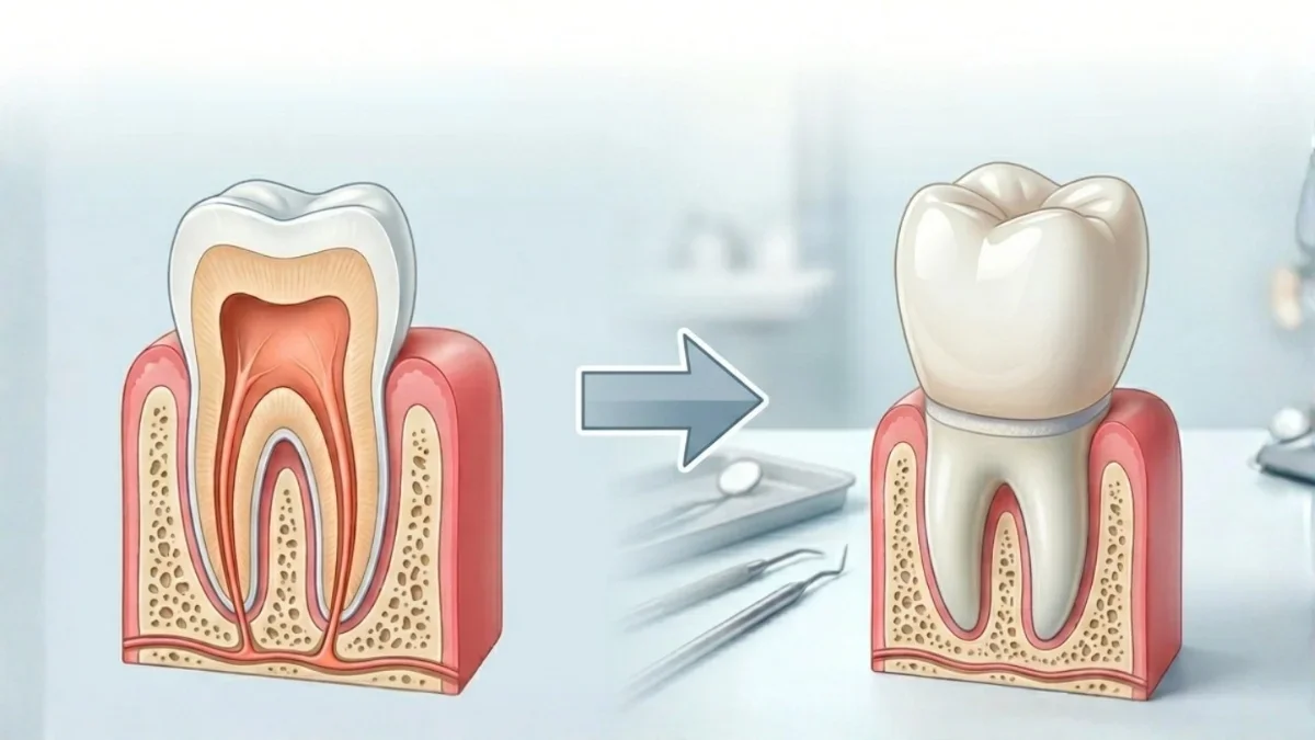 After root canal therapy —