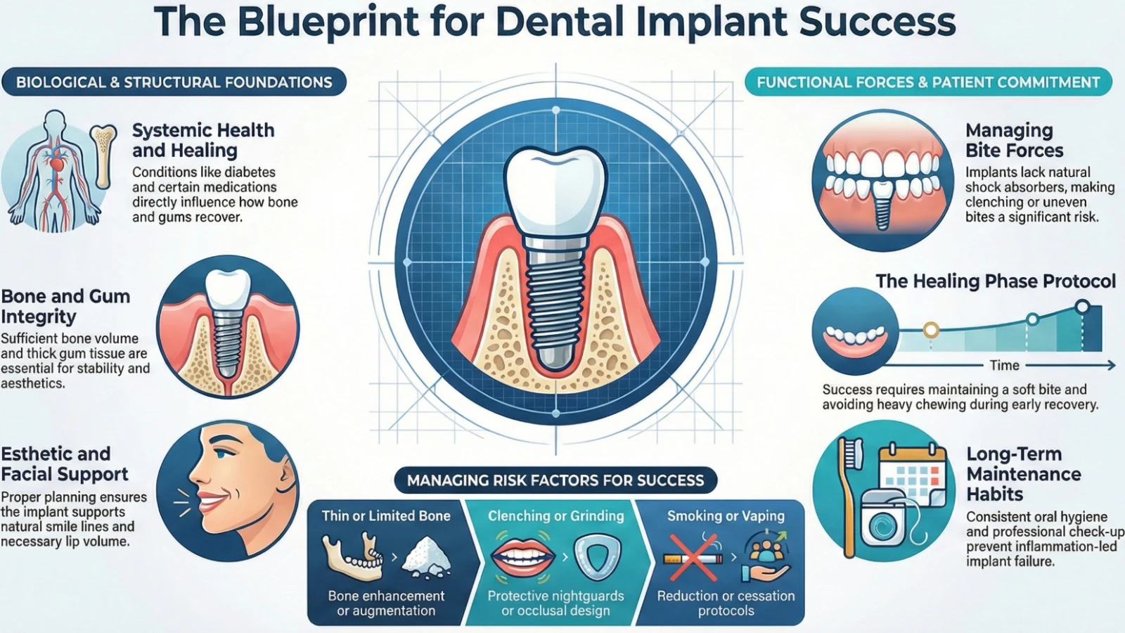 Dental Implant FAQ — overview illustration