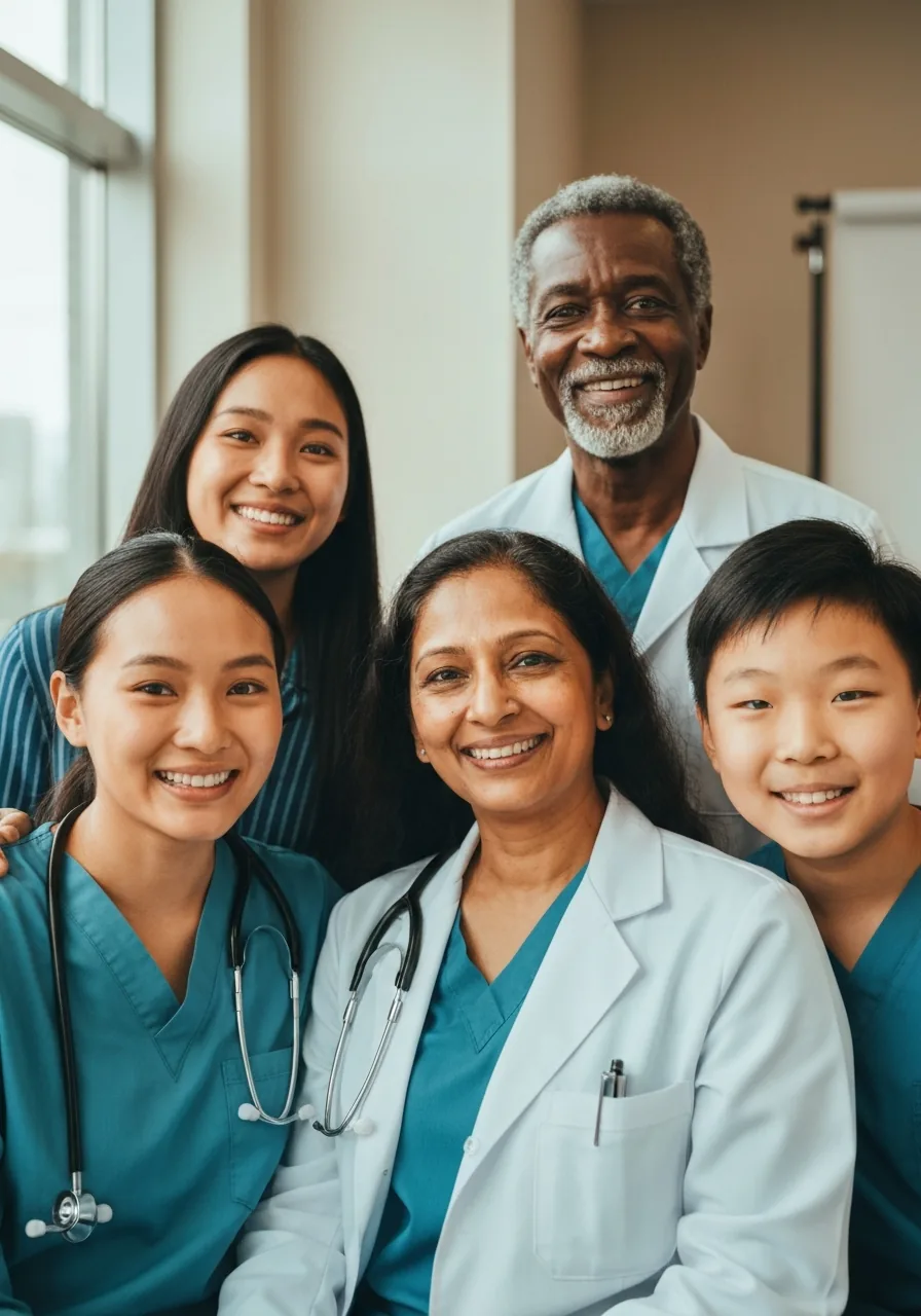 Diverse families at Vitality Health