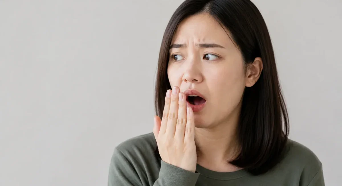 Patient after gum treatment